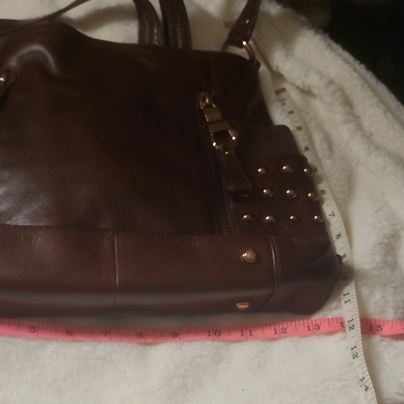 b. makowsky Dark Brown Studded Hobo Bag - Picture 14 of 16